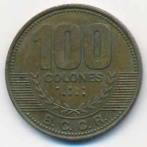 Коста-Рика, 100 колон (2007 г.)