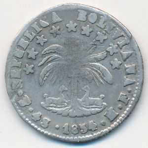 Боливия, 4 соля (1854 г.)