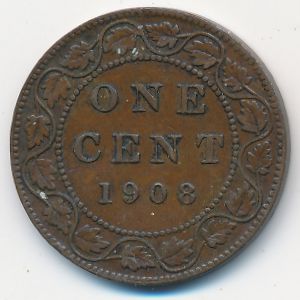 Канада, 1 цент (1908 г.)