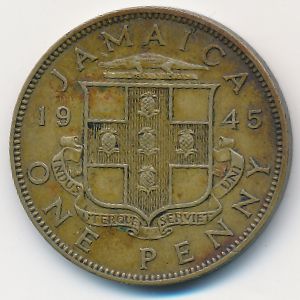 Ямайка, 1 пенни (1945 г.)