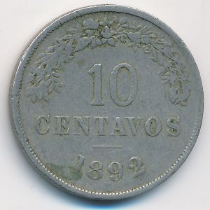 Боливия, 10 сентаво (1892 г.)