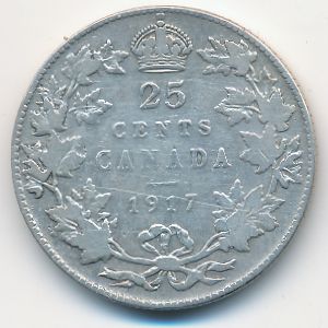 Канада, 25 центов (1917 г.)