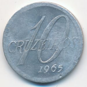Бразилия, 10 крузейро (1965 г.)