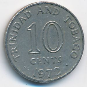 Тринидад и Тобаго, 10 центов (1972 г.)