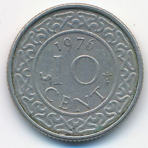 Суринам, 10 центов (1976 г.)