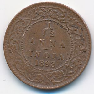 Британская Индия, 1/12 анны (1898 г.)