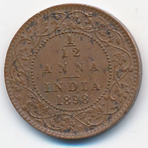 Британская Индия, 1/12 анны (1898 г.)