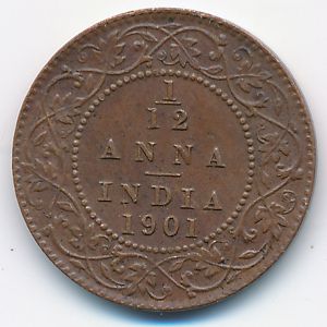 Британская Индия, 1/12 анны (1901 г.)