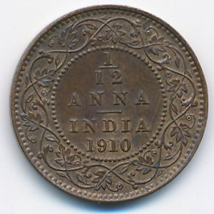 Британская Индия, 1/12 анны (1910 г.)