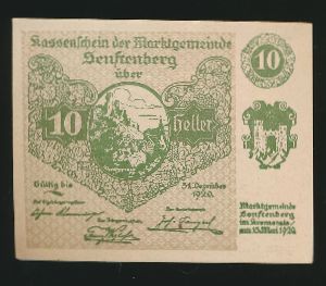 Austria Notgelds, 10 геллеров, 1920