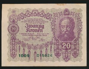 Австрия, 20 крон (1922 г.)