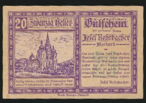 Нотгельды Австрии, 20 геллеров (1920 г.)
