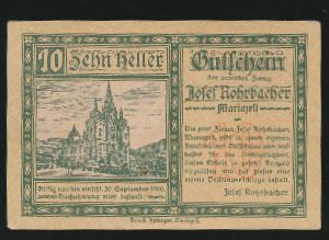 Нотгельды Австрии, 10 геллеров (1920 г.)