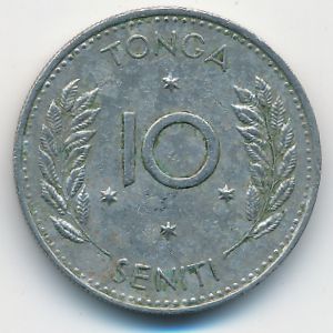 Tonga, 10 seniti, 1968