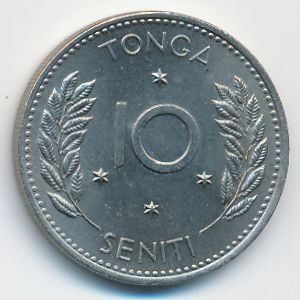 Tonga, 10 seniti, 1974
