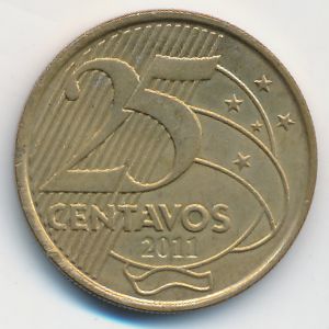 Бразилия, 25 сентаво (2011 г.)