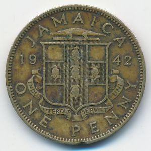 Jamaica, 1 penny, 1942