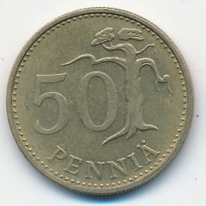Finland, 50 pennia, 1964