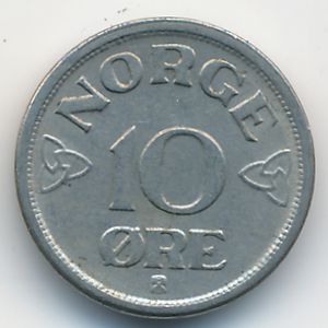 Норвегия, 10 эре (1952 г.)