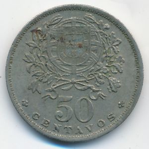 Portugal, 50 centavos, 1957