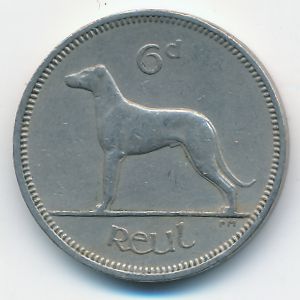 Ireland, 6 pence, 1960