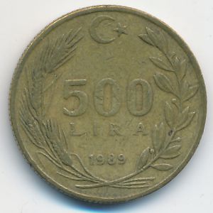 Турция, 500 лир (1989 г.)