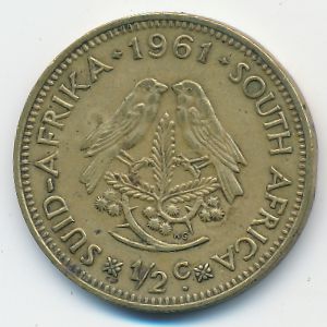ЮАР, 1/2 цента (1961 г.)