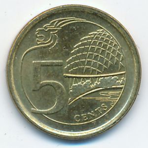 Сингапур, 5 центов (2013 г.)