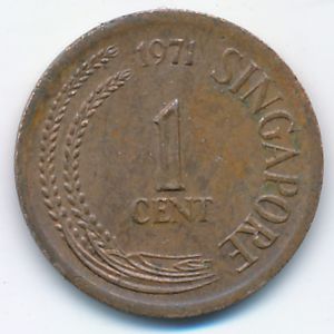 Singapore, 1 cent, 1971