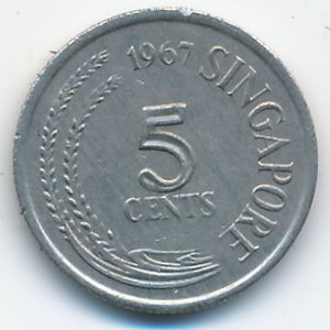 Сингапур, 5 центов (1967 г.)