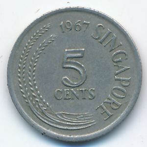 Сингапур, 5 центов (1967 г.)