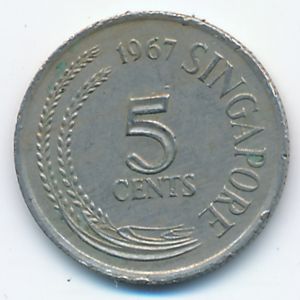 Сингапур, 5 центов (1967 г.)