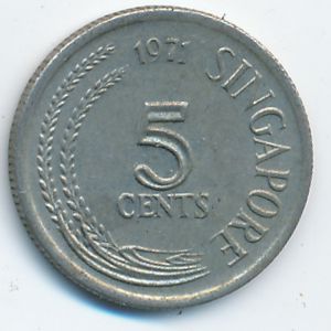 Сингапур, 5 центов (1971 г.)