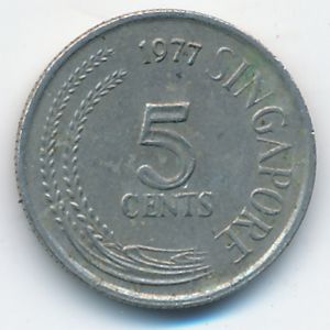 Сингапур, 5 центов (1977 г.)