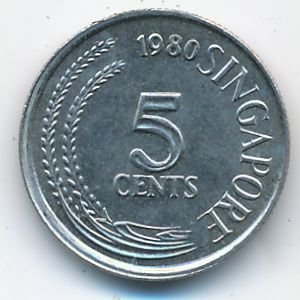 Сингапур, 5 центов (1980 г.)