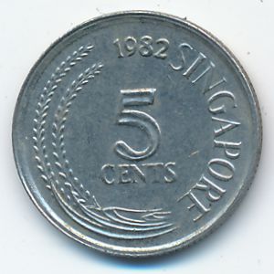 Сингапур, 5 центов (1982 г.)
