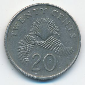 Сингапур, 20 центов (1988 г.)