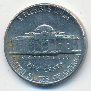 USA, 5 cents, 1991