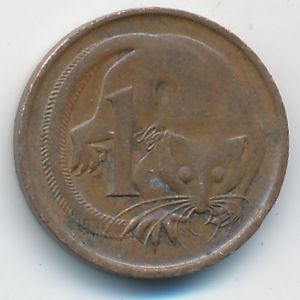 Australia, 1 cent, 1975