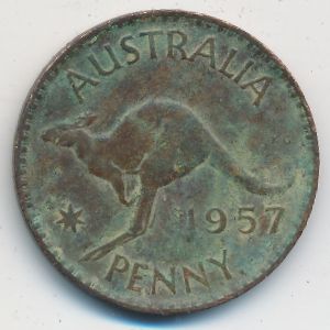 Australia, 1 penny, 1957