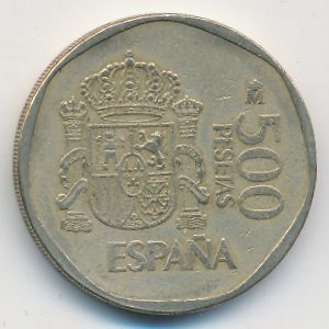 Spain, 500 pesetas, 1989