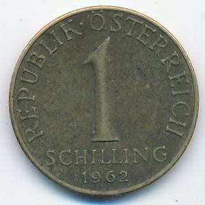 Austria, 1 schilling, 1962