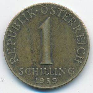 Австрия, 1 шиллинг (1959 г.)