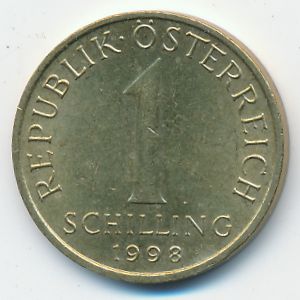 Austria, 1 schilling, 1998
