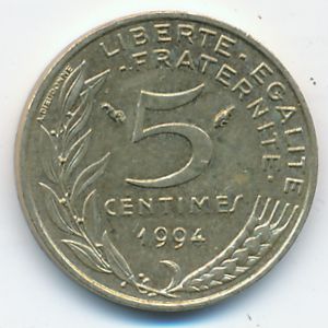 Франция, 5 сентим (1994 г.)