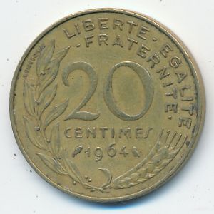 Франция, 20 сентим (1964 г.)