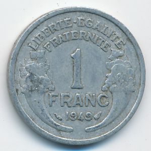 Франция, 1 франк (1949 г.)
