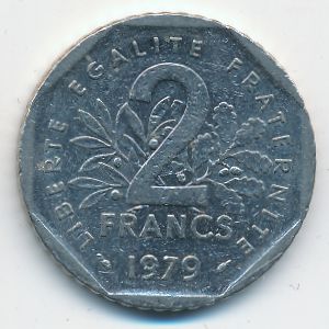 Франция, 2 франка (1979 г.)