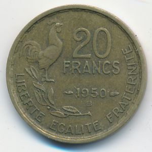 France, 20 франков, 1950