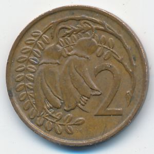 New Zealand, 2 cents, 1976
